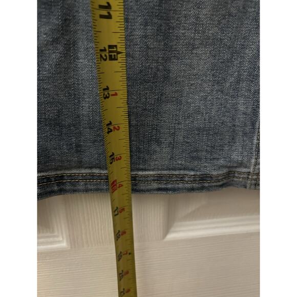 Wishlist Dark Navy Denim Mini Skirt with side button detail Size L - Picture 5 of 6